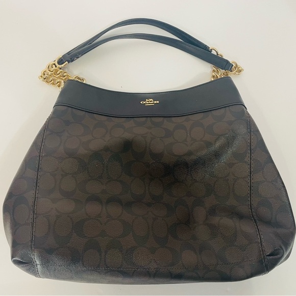 Genuine Coach F39526 Lexy XL Chain with Signature Canvas - Picture 1 of 8